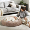 Picture of Calming Dog Bed & Cat Bed, Anti-Anxiety Donut Dog Cuddler Bed, Warming Cozy Soft Dog Round Bed, Fluffy Faux Fur Plush Dog Cat Cushion Bed for Small Medium Dogs and Cats (20"/24"/27"/30")