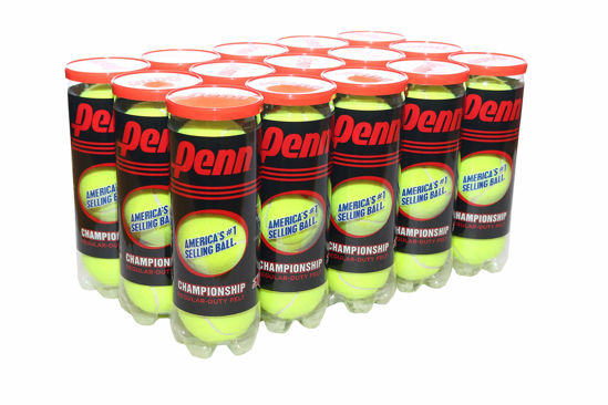 Picture of Penn Championship Tennis Balls - Regular Duty Felt Pressurized Tennis Balls - 15 Cans, 45 Balls