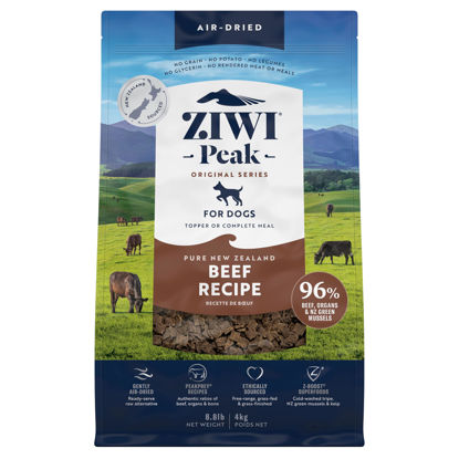 Picture of ZIWI Peak Air-Dried Dog Food - Beef - All Natural, High Protein, Grain Free, Limited Ingredient w/ Superfoods (140.8oz)