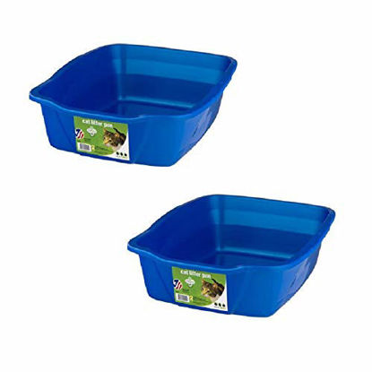 Picture of Van Ness Small Litter Pan, Assorted Colors (Large 2 Pack)