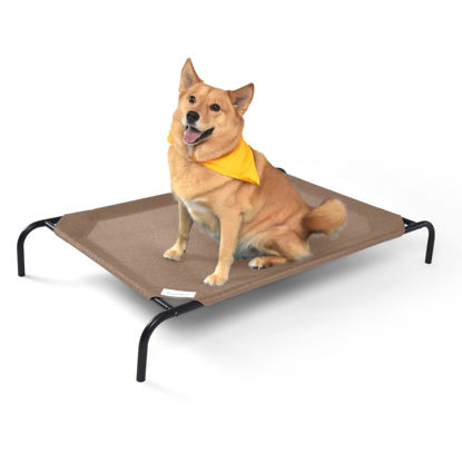 Picture of Coolaroo The Original Cooling Elevated Dog Bed, Indoor and Outdoor, Large, Nutmeg