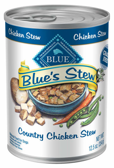 Picture of Blue Buffalo Blue's Stew Grain Free Natural Adult Wet Dog Food, Chicken Stew 12.5 oz cans (Pack of 12)