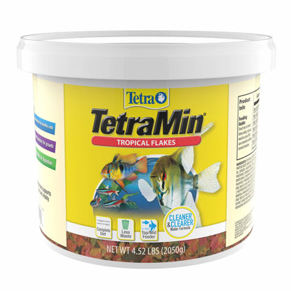 Picture of TetraMin Nutritionally Balanced Tropical Flake Food for Tropical Fish, 4.52 lbs