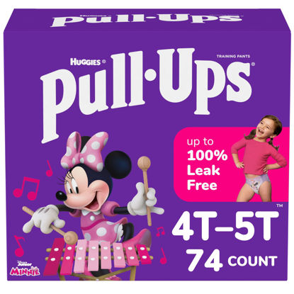 Picture of Pull-Ups Girls' Potty Training Pants, Size 4T-5T Training Underwear (38-50 lbs), 74 Count