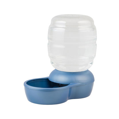 Picture of Petmate Replendish Gravity Waterer With Microban for Cats and Dogs, 2.5 Gallons,Blue, Made in USA