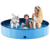 Picture of Jasonwell Foldable Dog Pool Collapsible Hard Plastic Swimming Pool Portable Kiddie/Pet Pool Doggie Wading Pool Bath Tub for Puppy Small Medium Large Dogs Cats and Kids 71"