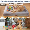 Picture of Yiruka Small Dog Bed, Orthopedic Dog Bed with Waterproof Cover, Removable Memory Foam Bolster Dog Soft Sofa Bed with Nonskid Bottom, Pet Bed with Washable Cover