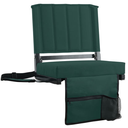 Picture of SPORT BEATS Stadium Seat for Bleachers with Back Support and Cushion Includes Shoulder Strap and Cup Holder