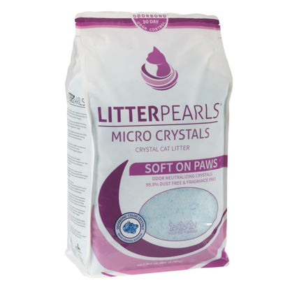 Picture of Litter Pearls Micro Crystals Cat Litter, 10.5 lb, Clear with Blue (10610)