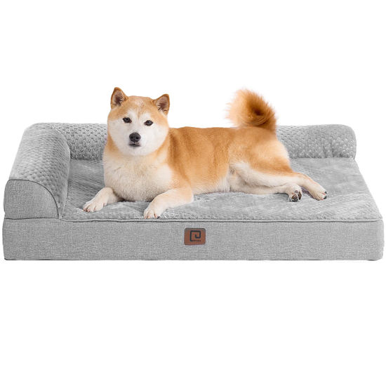 Picture of EHEYCIGA Memory Foam Orthopedic Dog Beds Large Sized Dog, Washable Dog Bed with Waterproof Lining Removable Cover, Dog Sofa Bed with Nonskid Bottom Pet Couch Bed, 36x27 Inches, Grey