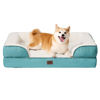 Picture of EHEYCIGA Orthopedic Dog Beds for Large Dogs, Waterproof Memory Foam Large Dog Bed with Sides, Non-Slip Bottom and Egg-Crate Foam Large Dog Couch Bed with Washable Removable Cover, Turquoise Blue