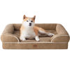 Picture of EHEYCIGA Orthopedic Dog Beds for Large Dogs, Waterproof Memory Foam Large Dog Bed with Sides, Non-Slip Bottom and Egg-Crate Foam Large Dog Couch Bed with Washable Removable Cover, Camel