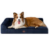 Picture of EHEYCIGA Memory Foam Large Dog Bed, Orthopedic Dog Beds for Large Dogs, Waterproof Egg Crate Dog Couch Bed with Washable Removable Cover and Non-Slip Bottom, L Shaped Dog Bed, Navy