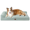 Picture of EHEYCIGA Memory Foam Orthopedic Dog Beds Large Sized Dog, Washable Dog Bed with Waterproof Lining Removable Cover, Big Dog Bed Sofa with Nonskid Bottom Pet Couch Bed, 41x27 Inches, Greyish Green