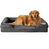 Picture of EHEYCIGA Orthopedic Dog Beds for Large Dogs, Waterproof Memory Foam Large Dog Bed with Sides, Non-Slip Bottom and Egg-Crate Foam Large Dog Couch Bed with Washable Removable Cover, Dark Grey