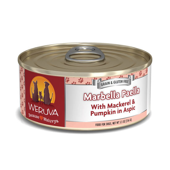 Picture of Weruva Classic Dog Food, Marbella Paella with Mackerel & Pumpkin in Aspic, 5.5Oz Can (Pack of 24)