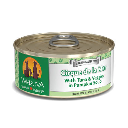 Picture of Weruva Classic Dog Food, Cirque de la Mer with Tuna & Veggies in Gravy, 5.5oz Can (Pack of 24)