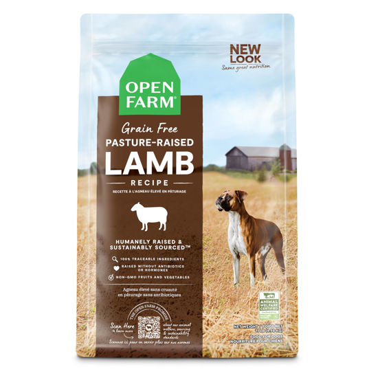 Picture of Open Farm Pasture-Raised Lamb Grain-Free Dry Dog Food, New Zealand Lamb Recipe with Non-GMO Superfoods and No Artificial Flavors or Preservatives, 11 lbs