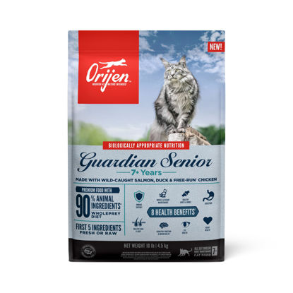 Picture of ORIJEN GUARDIAN SENIOR Dry Cat Food, Grain Free Cat Food for Senior Cats, WholePrey Ingredients, 10lb