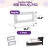 Picture of ComfyBumpy Toddler Bed Rail Guard | Bed Rails for Kids, Twin, Full, Queen & King Size Bed - Adjustable Bed Rail for Toddlers - Swing Down Baby Bed Side Rail - Gray, Regular (35.5" x 19.5"), Pack of 2