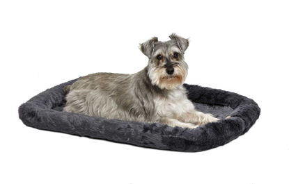 Picture of MidWest Homes for Pets Homest for Pets Bolster Dog Bed 30L-Inch Gray Dog Bed or Cat Bed w/ Comfortable Bolster | Ideal for Medium Dog Breeds & Fits a 30-Inch Dog Crate | Machine Wash & Dry