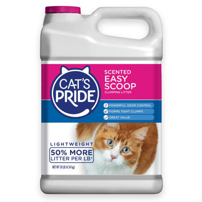 Picture of Cat's Pride Lightweight Clumping Litter: Easy Scoop - Powerful Odor Control - Scented, 10 Pounds