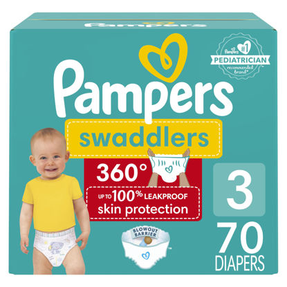 Picture of Pampers Swaddlers 360 Pull-On Diapers, Size 3, 70 Count for up to 100% Leakproof Skin Protection and Easy Changes