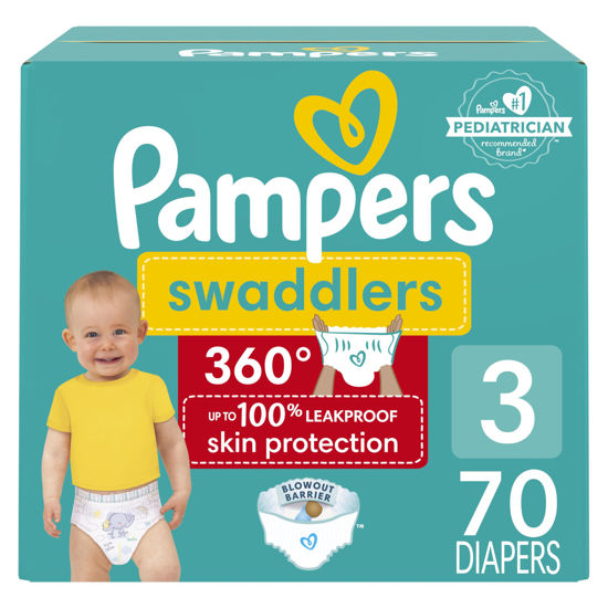 Picture of Pampers Swaddlers 360 Pull-On Diapers, Size 3, 70 Count for up to 100% Leakproof Skin Protection and Easy Changes