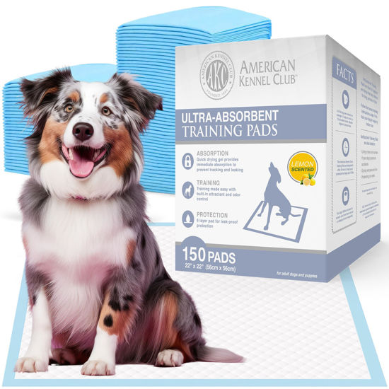 Picture of Ultra Absorbent Odor Control Scented Training Pads For Dogs Leak-proof Quick Dry Gel - 22 x 22 Puppy Pads - Lemon Scented - Pack of 150