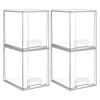 Picture of Vtopmart 4 Pack Clear Stackable Storage Drawers,7.6" H Plastic Organizers Bins for Skincare, Bathroom Supplies,Ideal for Cabinet,Undersink,Vanity,Kitchen,Pantry Organization