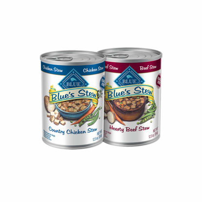 Picture of Blue Buffalo Blue's Stews Natural Adult Wet Dog Food Cans, Chicken and Beef 12.5-oz (12 Pack- 6 of Each Flavor)