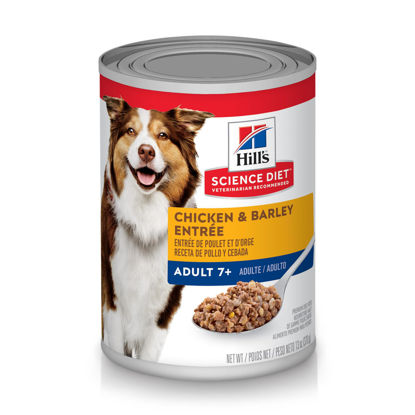 Picture of Hill's Science Diet Adult 7+, Senior Adult 7+ Premium Nutrition, Wet Dog Food, Chicken & Barley Loaf, 13 oz Can, Case of 12