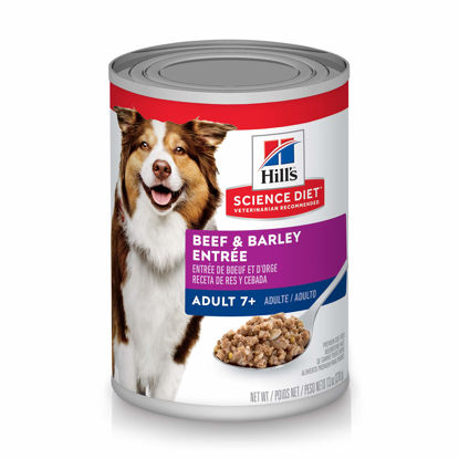 Picture of Hill's Science Diet Adult 7+, Senior Adult 7+ Premium Nutrition, Wet Dog Food, Beef & Barley Loaf, 13 oz Can, Case of 12