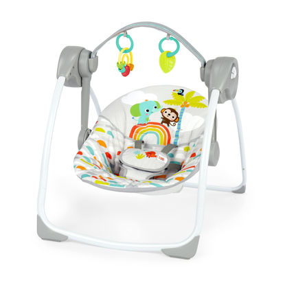 Picture of Bright Starts Playful Paradise Portable Compact Automatic Baby Swing with Music, Unisex, Newborn +