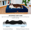 Picture of Yiruka Large Dog Bed, Orthopedic Dog Bed, Waterproof Dog Bed with Removable Cover, 4-Sides Removable Bolster Dog Soft Sofa Bed with Nonskid Bottom, Washable Dog Beds for Large Dogs, Rich Blue