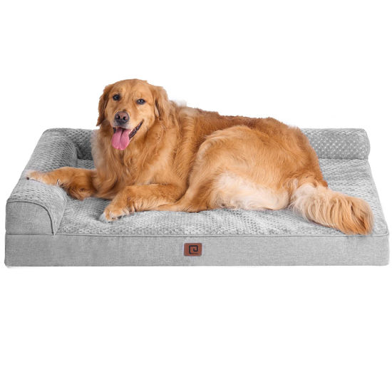 Picture of EHEYCIGA Memory Foam Orthopedic XL Dog Bed, Washable Dog Bed with Waterproof Lining Removable Cover, Extra Large Dog Bed Sofa with Nonskid Bottom XLarge Pet Couch Bed, 44x32 Inches, Grey