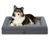 Picture of Yiruka Large Dog Bed, Dark Grey Orthopedic Dog Bed, Waterproof Dog Bed with Removable Cover, 4-Sides Removable Bolster Dog Soft Sofa Bed with Nonskid Bottom, Washable Dog Beds for Large Dogs