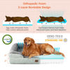 Picture of EHEYCIGA Orthopedic Dog Beds for Large Dogs, Waterproof Memory Foam Large Dog Bed with Sides, Non-Slip Bottom and Egg-Crate Foam Large Dog Couch Bed with Washable Removable Cover, Greyish Green