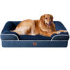 Picture of EHEYCIGA Orthopedic Dog Beds for Large Dogs, Waterproof Memory Foam Large Dog Bed with Sides, Non-Slip Bottom and Egg-Crate Foam Large Dog Couch Bed with Washable Removable Cover, Navy