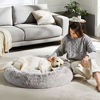 Picture of WESTERN HOME WH Calming Dog & Cat Bed, Anti-Anxiety Donut Cuddler Warming Cozy Soft Round Bed, Fluffy Faux Fur Plush Cushion Bed for Small Medium Dogs and Cats