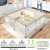 Picture of Fodoss Baby Playpen, Upgrade Playpen for Babies and Toddlers, 47x47x26inch Beige Play Pen for Babies with Hand Pulling Ring, Play Pen Center for Kids,Baby Fence,Baby Playards