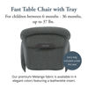 Picture of Inglesina Fast Table Chair (Charcoal Gray Melange) + Fast Dining Tray Plus - High Chair for Babies & Toddlers 6-36 Months - Fits Tables 0.8'' to 3.5'' Thick - Portable Design - includes Carry Bag