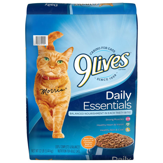 Picture of 9Lives Daily Essentials Dry Cat Food With Chicken, Beef & Salmon Flavors, 12 lb Bag