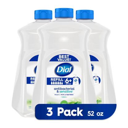 Picture of Dial Liquid Hand Soap Refill, Aloe, 52 Fluid Oz (Pack of 3)