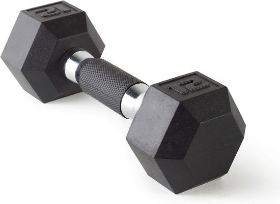 Picture of CAP Barbell Coated Dumbbell Weights with Padded Grip, Single, 12 LBS