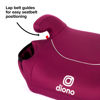 Picture of Diono Solana, No Latch, Single Backless Booster Car Seat, Lightweight, Machine Washable Covers, Cup Holders, Pink