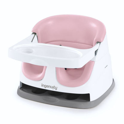 Picture of Ingenuity Baby Base 2-in-1 Booster Feeding and Floor Seat with Self-Storing Tray - Peony