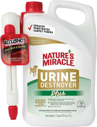 Picture of Nature's Miracle Urine Destroyer Plus for Dogs, Enzymatic Formula for Severe Dog Urine Stains, 1.33 gal