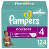 Picture of Pampers Cruisers Diapers - Size 4, 124 Count, Disposable Active Baby Diapers with Custom Stretch