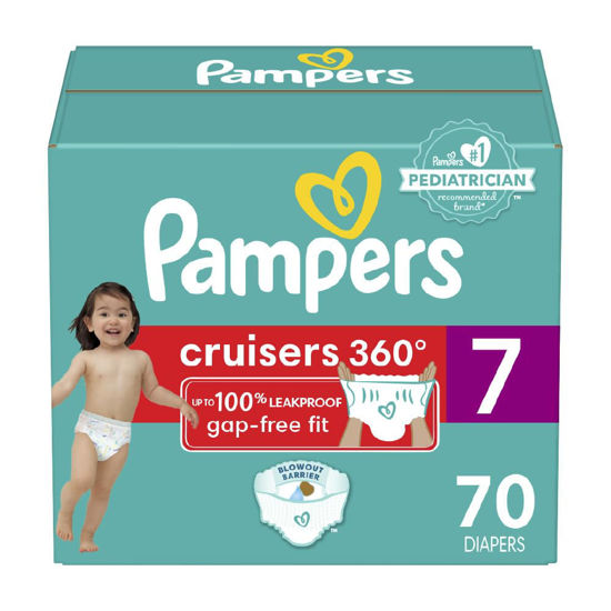 Picture of Pampers Cruisers 360 Diapers - Size 7, 70 Count, Pull-On Disposable Baby Diapers, Gap-Free Fit